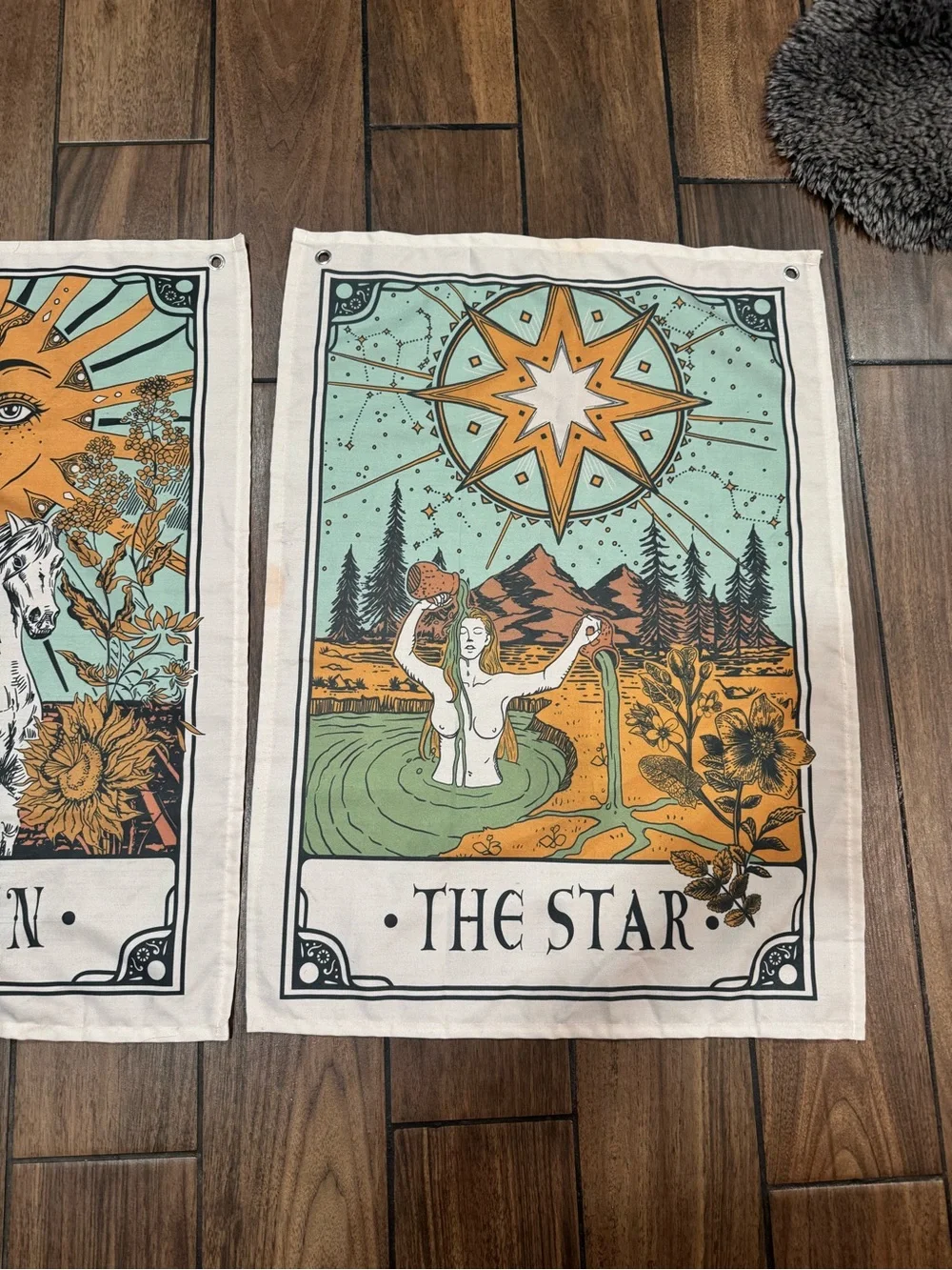 The Sun & The Star Tarot Wall Hangings tapestry